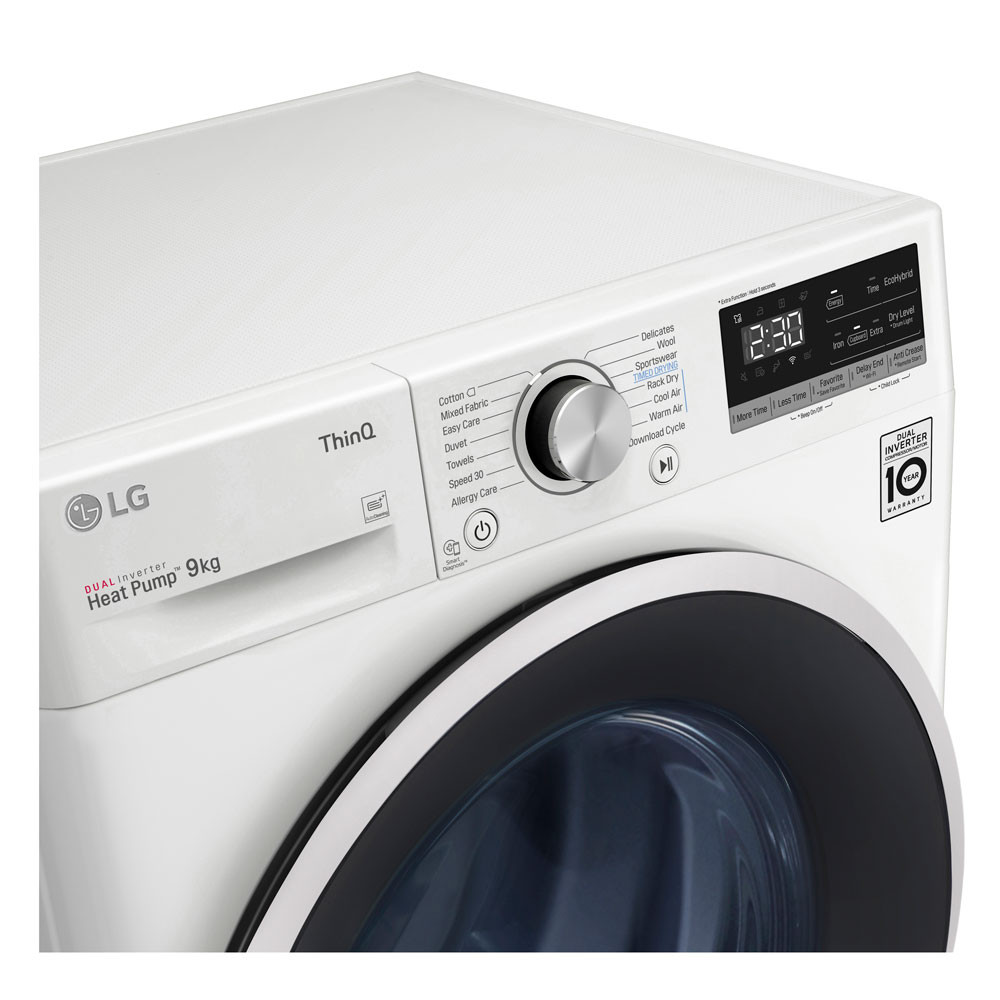 Quiet Mark LG DUAL Inverter Heat Pump™ FDV309W 8kg Tumble Dryer